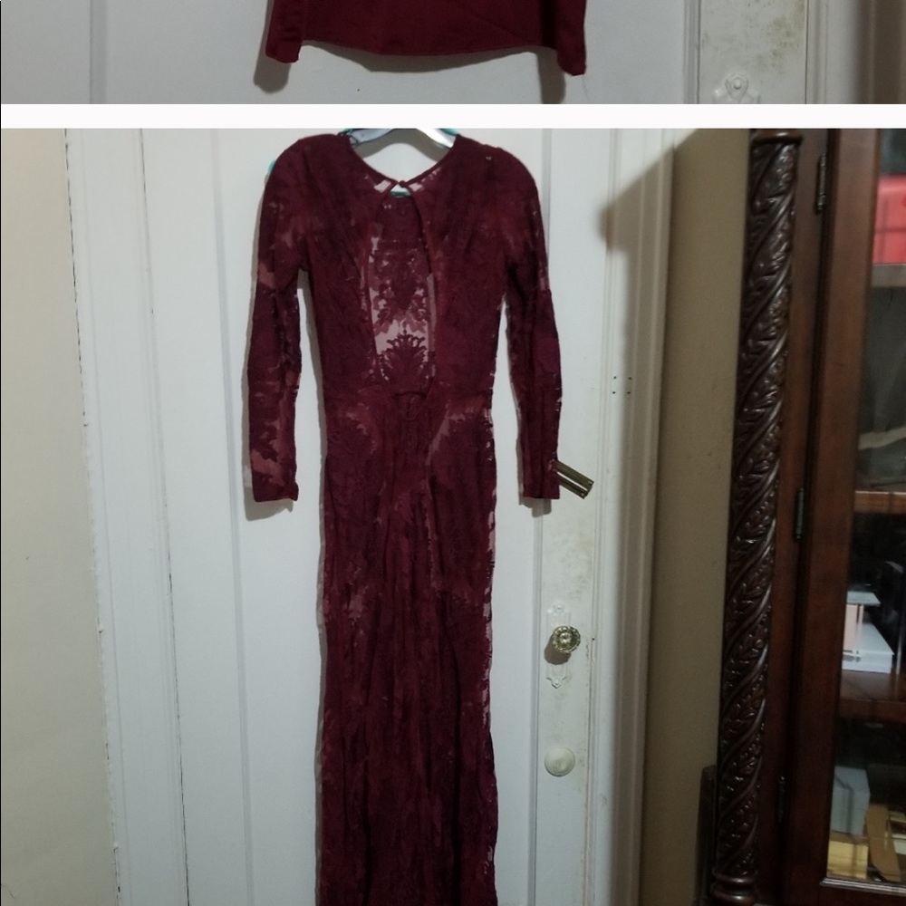 For love and lemons Burgundy dress